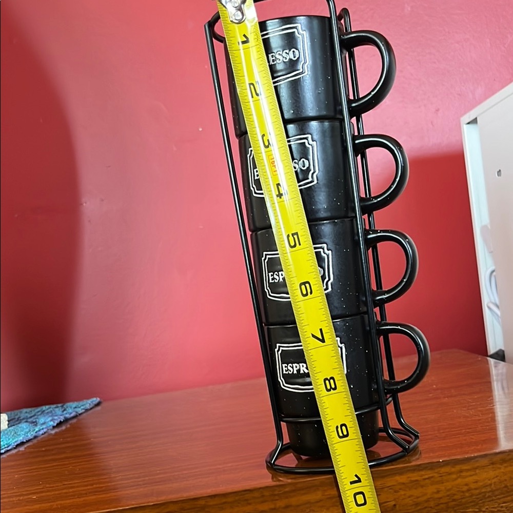 Black with white lettering Market MRKT Finds espresso Mug set - Picture 7 of 14
